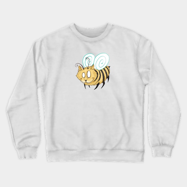 Kitty Bee Crewneck Sweatshirt by GnarlyBones